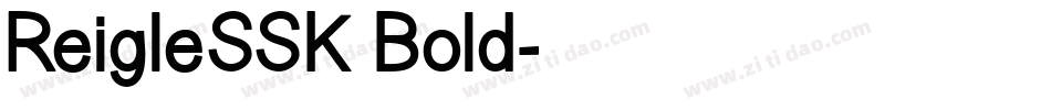 ReigleSSK Bold字体转换